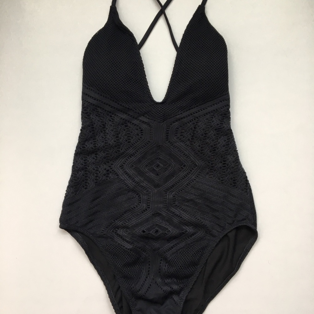 SOLD | crochet plunge one-piece swimsuit | - Picture 7 of 8